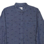 BARBOUR Mens Blue Shirt M Cotton Blend Casual Long Sleeve Button Collar
