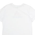 ADIDAS Womens White Crew Neck Graphic T-Shirt M Short Sleeve Cotton Casual