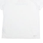 ADIDAS Womens White Crew Neck Graphic T-Shirt M Short Sleeve Cotton Casual