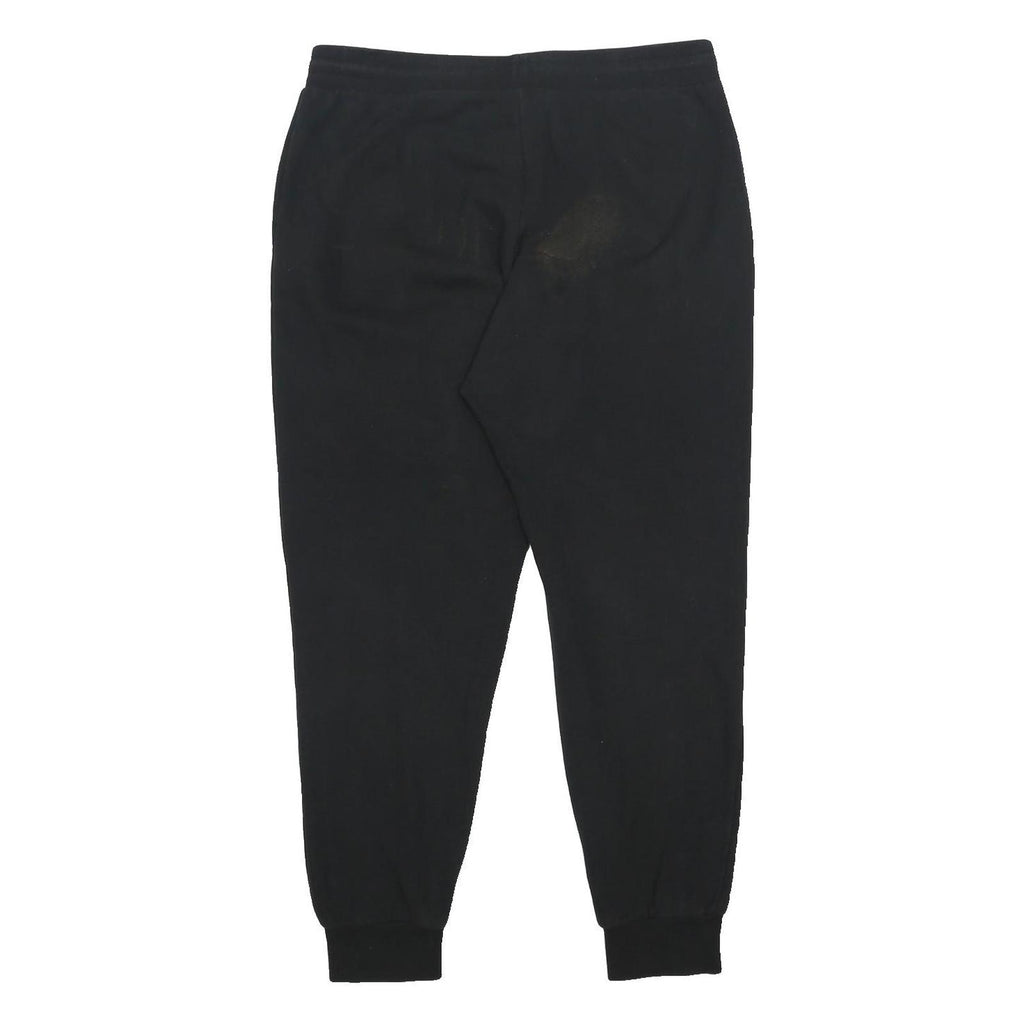 ELLESSE Womens Joggers Black UK 16 W34 L27 Regular Tapered Cotton Blend