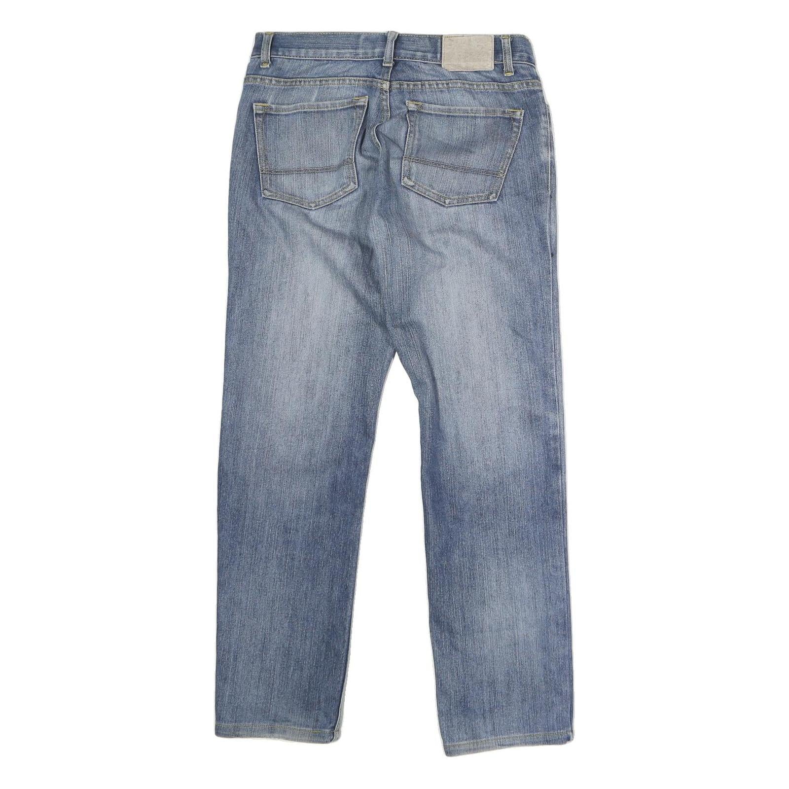 DICKIES Mens Regular Blue Jeans Denim W32 L28 Button Cotton Blend Casual