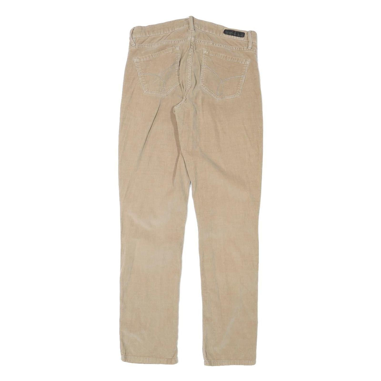 CALVIN KLEIN JEANS Womens Beige Slim Skinny Cotton Blend Trousers W28 L29