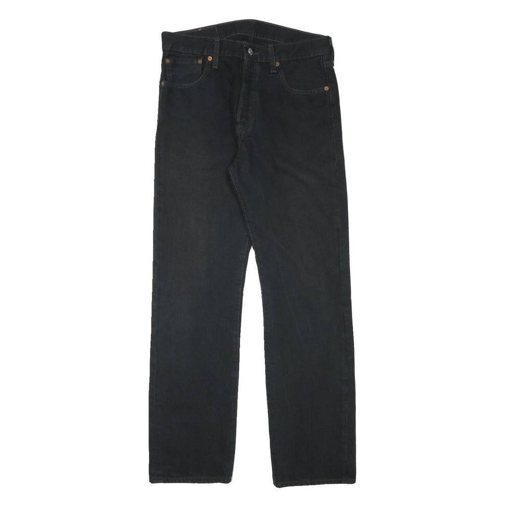 LEVI'S 501 Mens Black Regular Regular Straight Denim W29 L29 Classic Button Fly