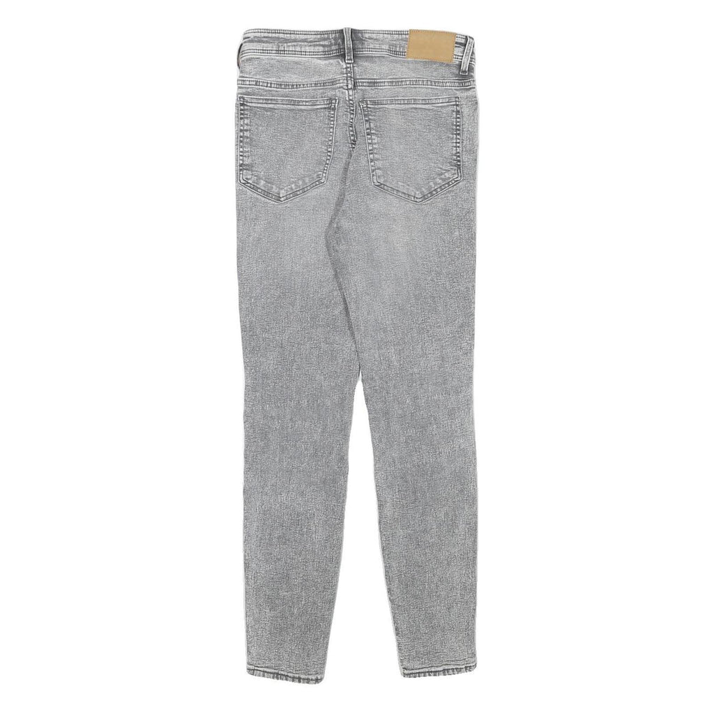 H&M Womens Jeans Grey Slim Skinny Denim W26 L25 Stretch Cotton Blend Zip