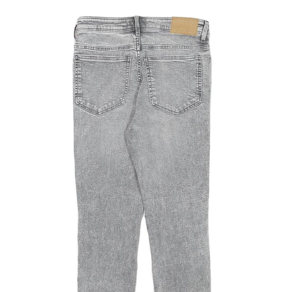 H&M Womens Jeans Grey Slim Skinny Denim W26 L25 Stretch Cotton Blend Zip