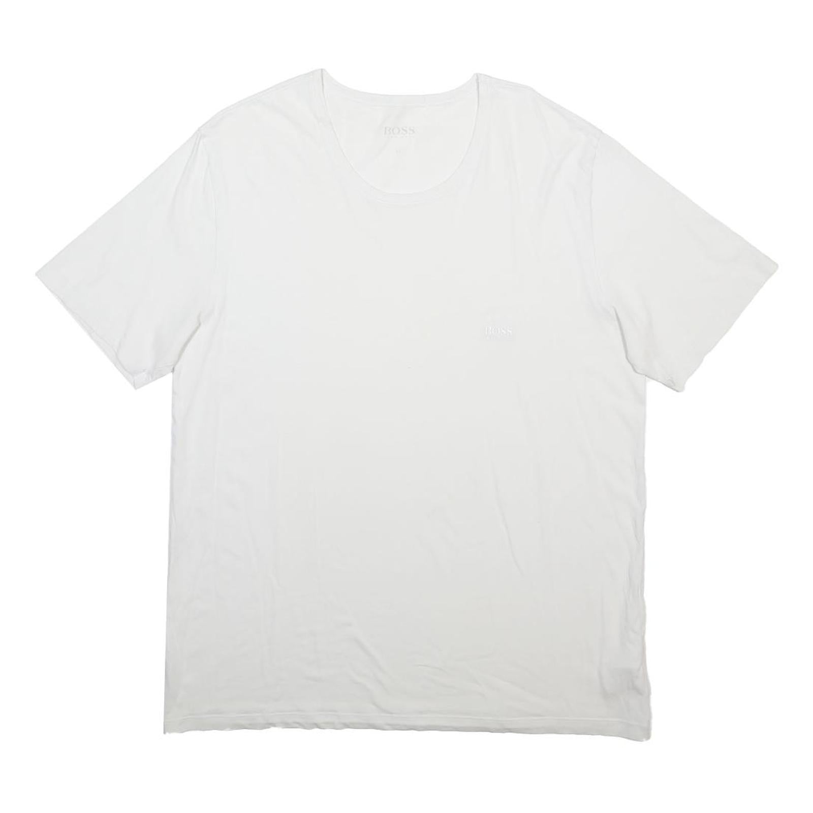 BOSS HUGO BOSS Mens White Classic T-Shirt XL Short Sleeve Crew Neck Plain Cotton