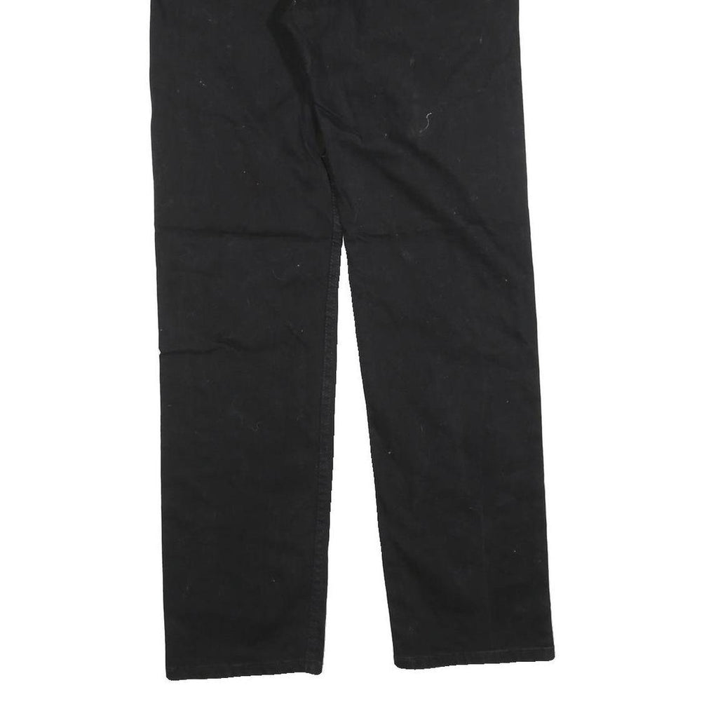 LEVI'S 505 Mens Jeans Black Regular Straight Denim W32 L34 Classic Cotton Blend