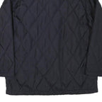 GARRY Womens Navy Blue Quilted Jacket XL Polyester Blend Button Closure Classic