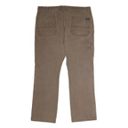 DICKIES Mens Regular Brown Denim Button Jeans W39 L30 Workwear Straight Fit