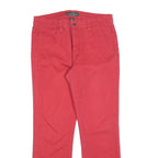 LAUREN RALPH LAUREN Womens Jeans Red Regular Straight Denim W32 L28 Comfortable