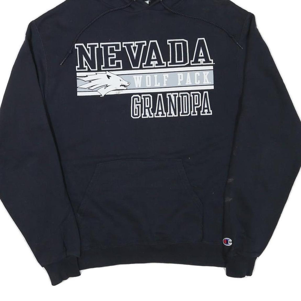 CHAMPION Mens Navy Blue Nevada Wolf Pack Grandpa Pullover Hoodie M