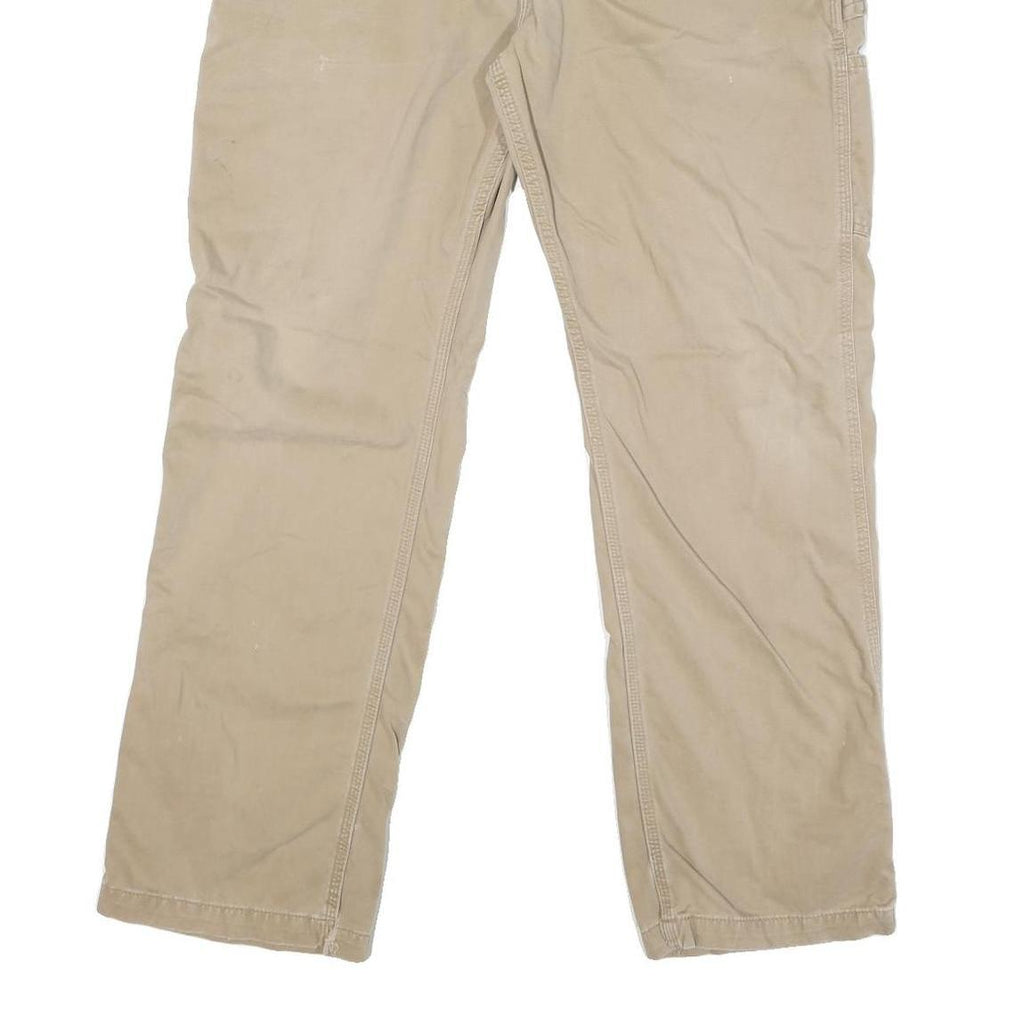 CARHARTT Mens Cotton Blend Beige Workwear Regular Straight Trousers W38 L31