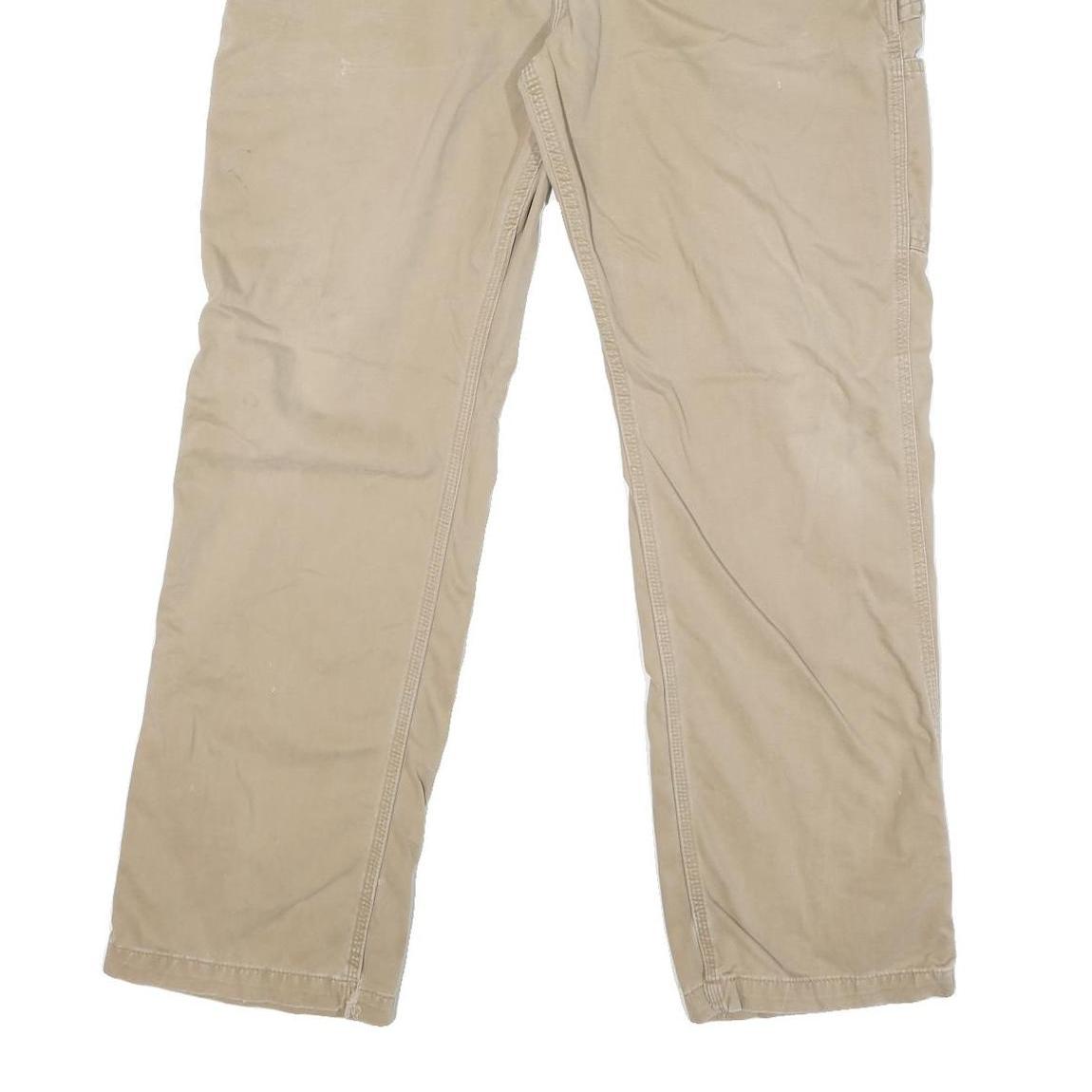 CARHARTT Mens Cotton Blend Beige Workwear Regular Straight Trousers W38 L31