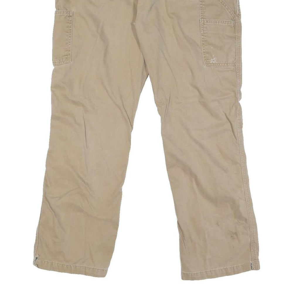 CARHARTT Mens Cotton Blend Beige Workwear Regular Straight Trousers W38 L31