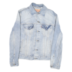 LEVI'S Womens Blue Denim Jacket M Cotton Blend Button Closure Classic Fit