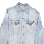 LEVI'S Womens Blue Denim Jacket M Cotton Blend Button Closure Classic Fit