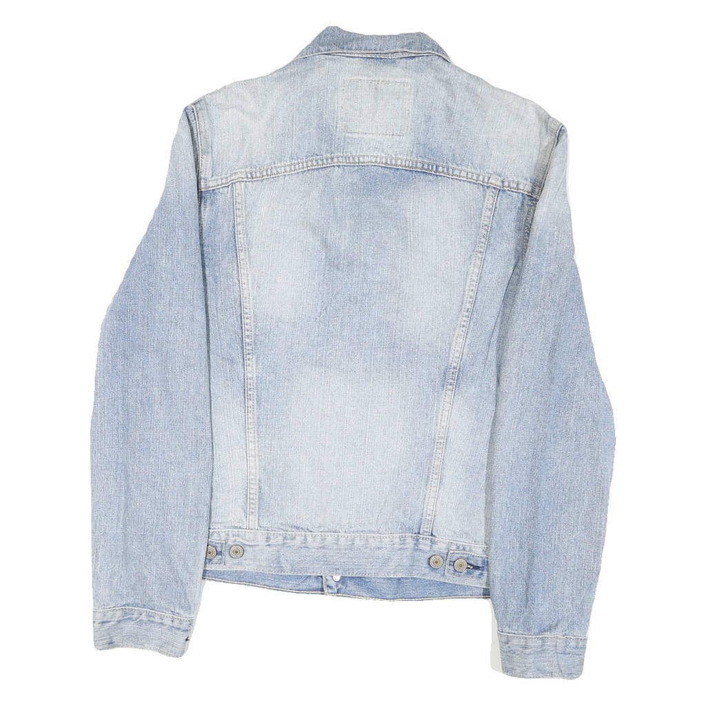 LEVI'S Womens Blue Denim Jacket M Cotton Blend Button Closure Classic Fit