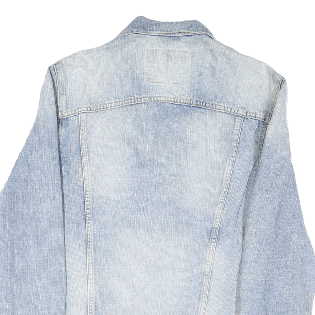 LEVI'S Womens Blue Denim Jacket M Cotton Blend Button Closure Classic Fit