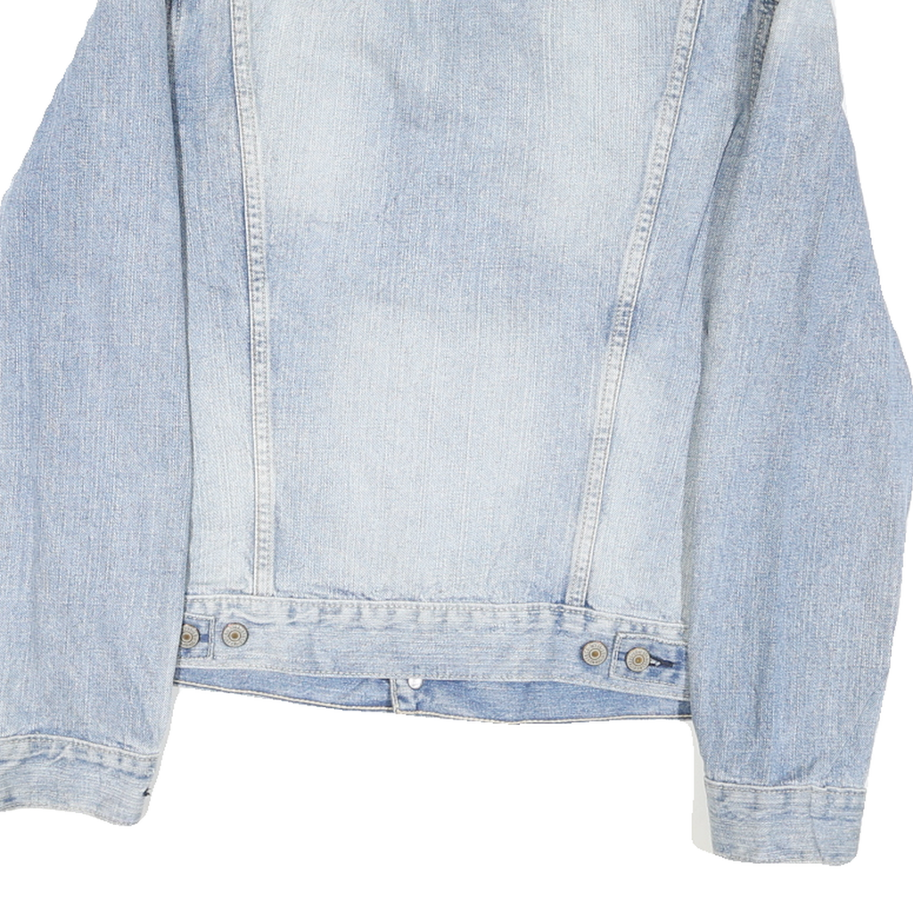 LEVI'S Womens Blue Denim Jacket M Cotton Blend Button Closure Classic Fit