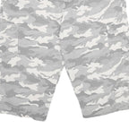 CARHARTT Womens Shorts Grey & White Camouflage Casual UK 22 W40 Relaxed Fit