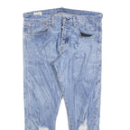 LEVI'S 501 ST BIG E Mens Jeans Blue Regular Straight Denim Light W32 L26 Button