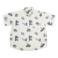 COLEMAN Mens White Cotton Casual Shirt L Printed Camping Outdoors