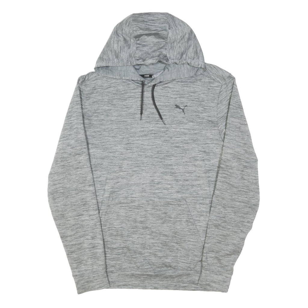 PUMA Mens Grey Hoodie M Lightweight Pullover Drawstring Hood Sweatshirt