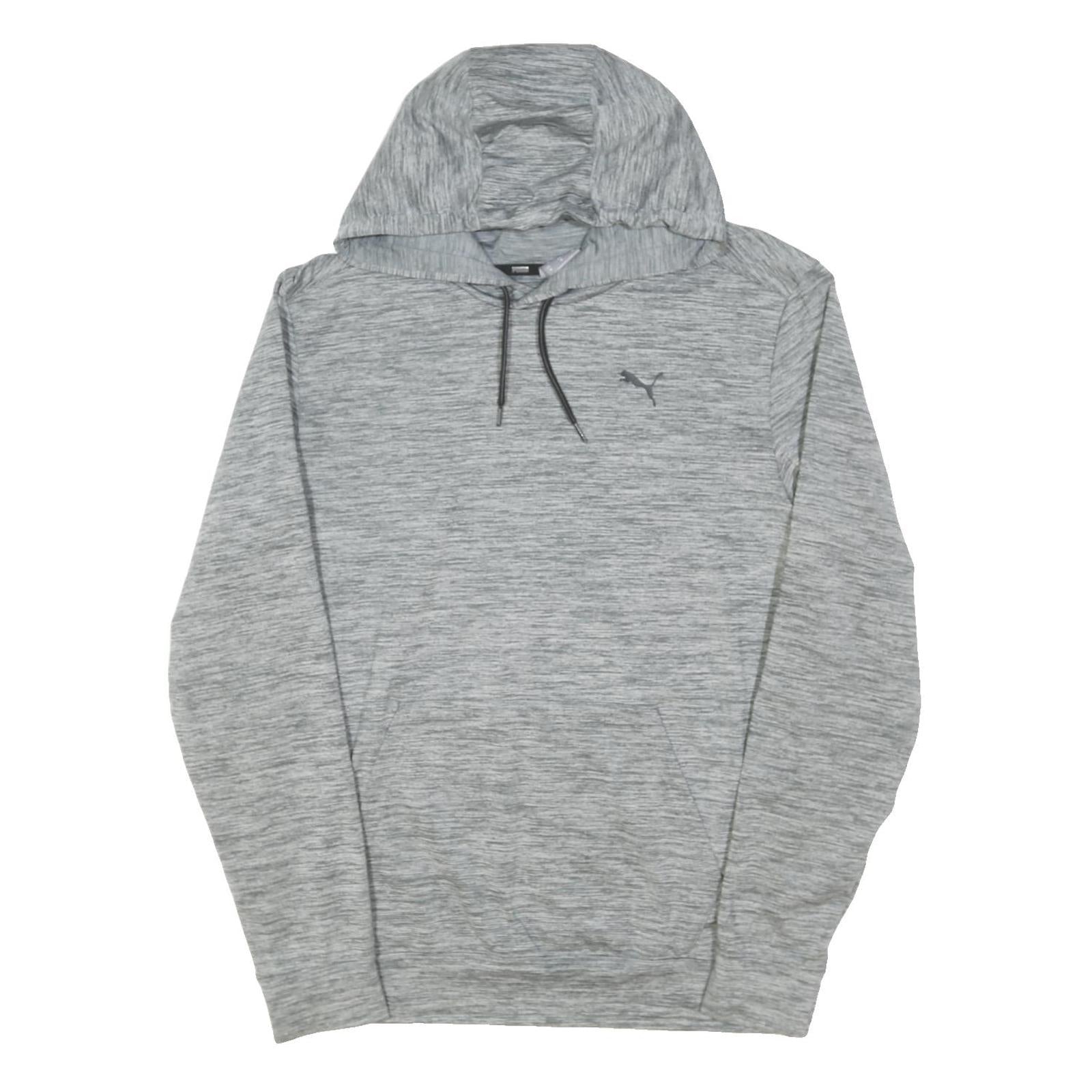 PUMA Mens Grey Hoodie M Lightweight Pullover Drawstring Hood Sweatshirt