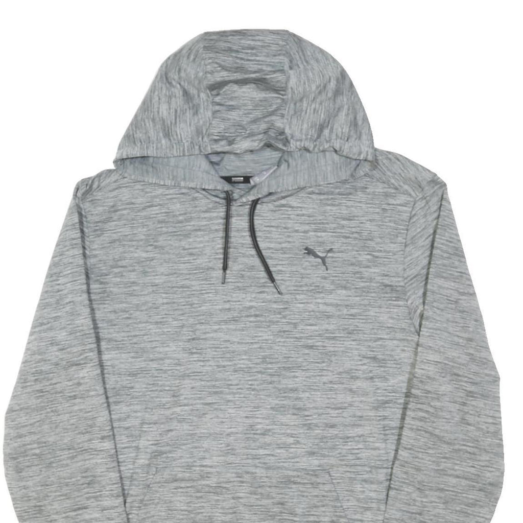 PUMA Mens Grey Hoodie M Lightweight Pullover Drawstring Hood Sweatshirt