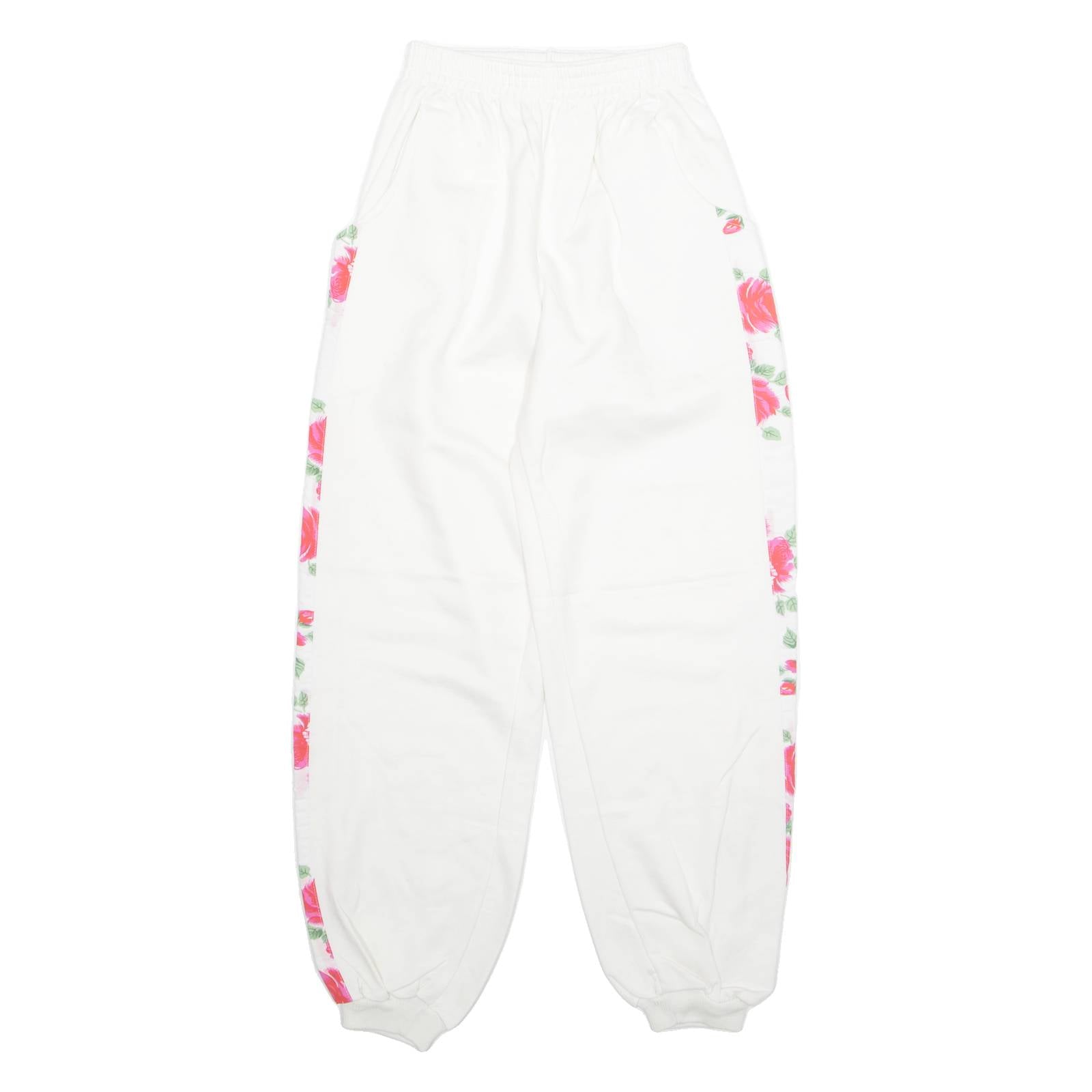 Womens Joggers White Tapered S W24 L29
