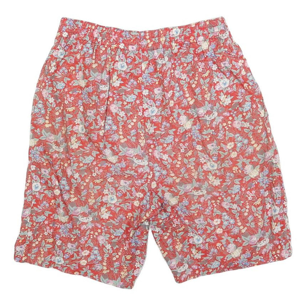 PATRICE BREAL Womens Shorts Red Floral Casual M W28 Comfortable Cotton Blend