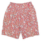 PATRICE BREAL Womens Shorts Red Floral Casual M W28 Comfortable Cotton Blend