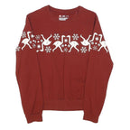 ENGELBERT STRAUSS Womens Red Christmas Goose Print Crew Neck M Sweatshirt