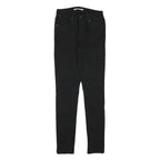 LEVI'S 721 Womens Jeans Black Slim Skinny Denim W24 L28 Zip Cotton Blend