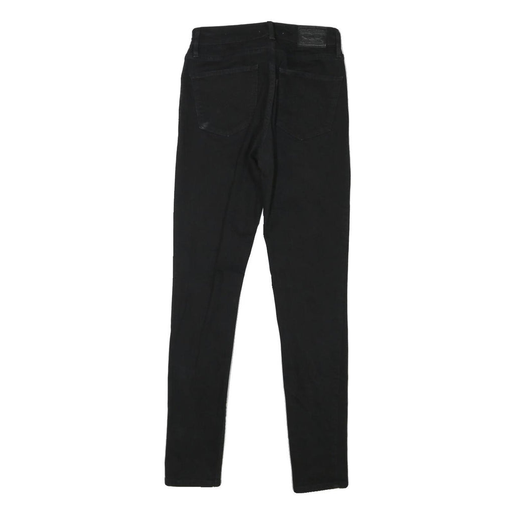 LEVI'S 721 Womens Jeans Black Slim Skinny Denim W24 L28 Zip Cotton Blend
