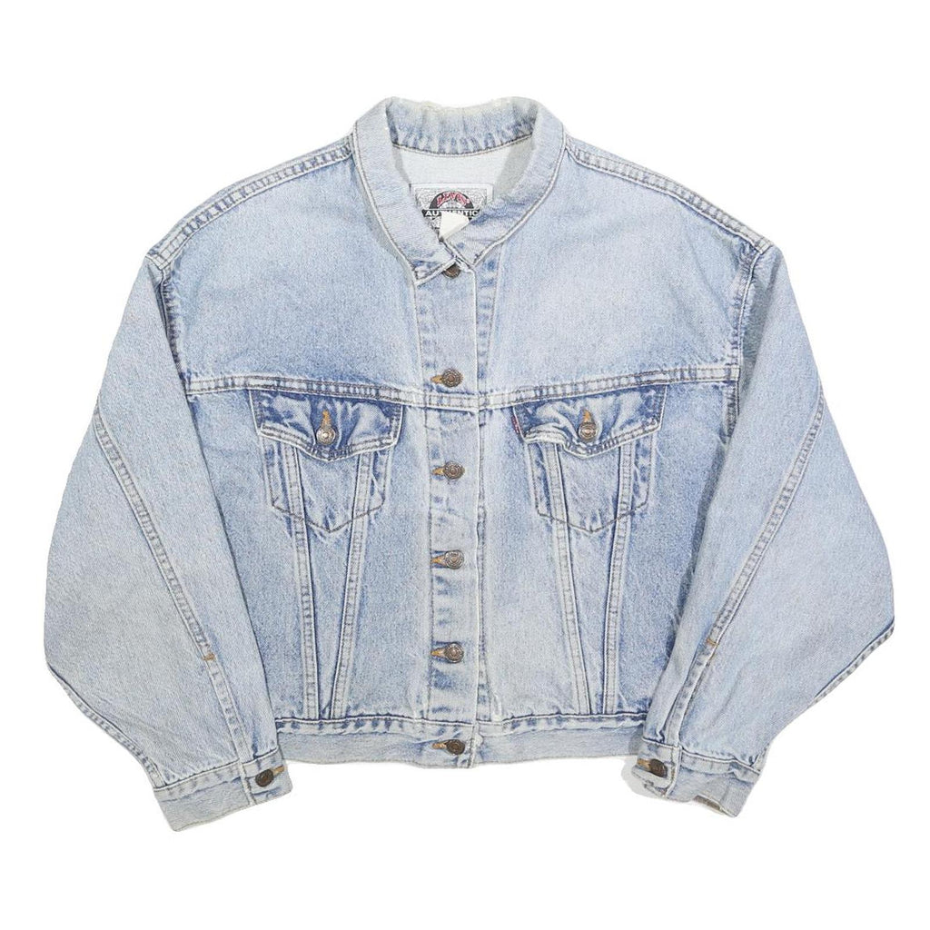 LEVI'S Womens Blue Denim Button Jacket M Cotton Classic Casual Light Wash