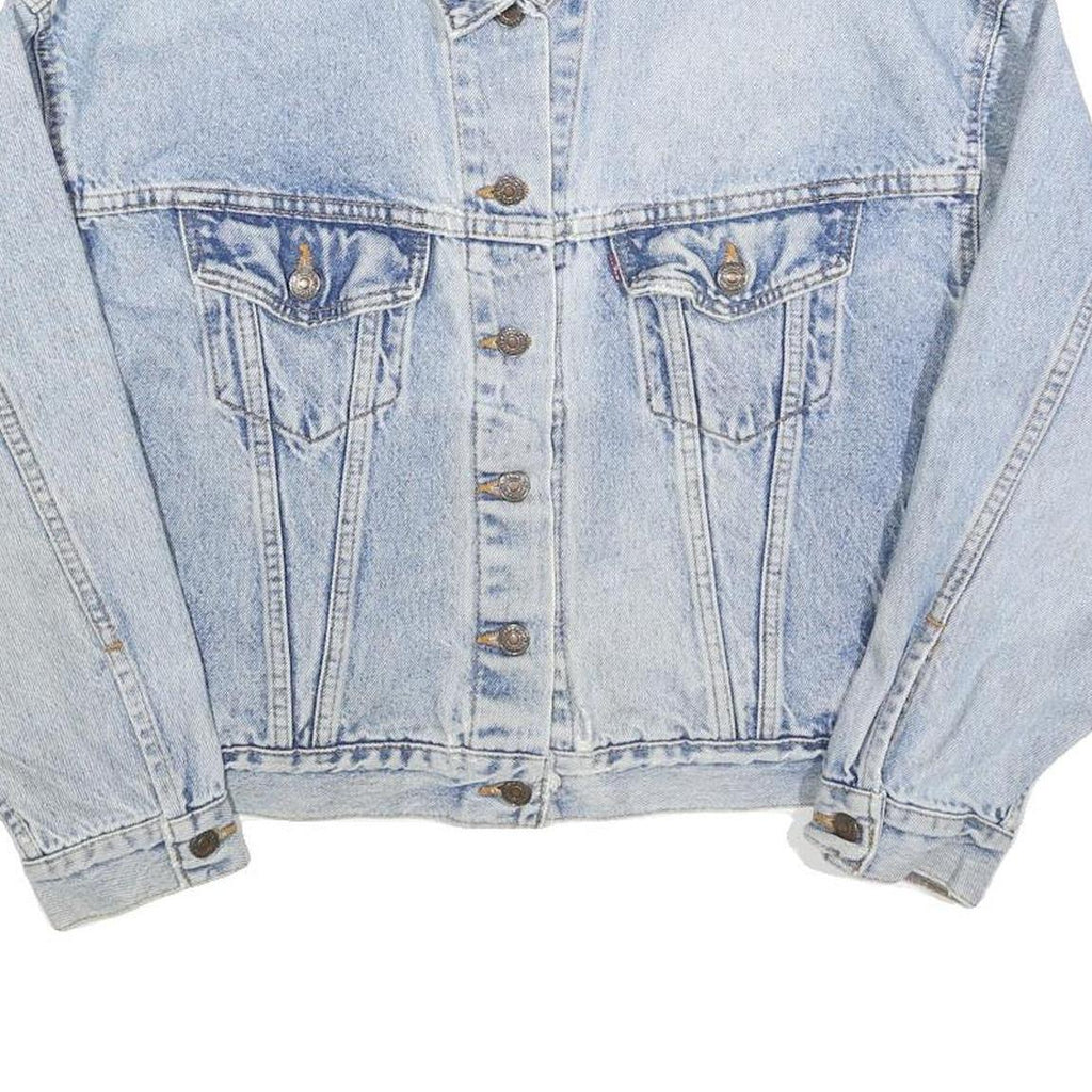 LEVI'S Womens Blue Denim Button Jacket M Cotton Classic Casual Light Wash