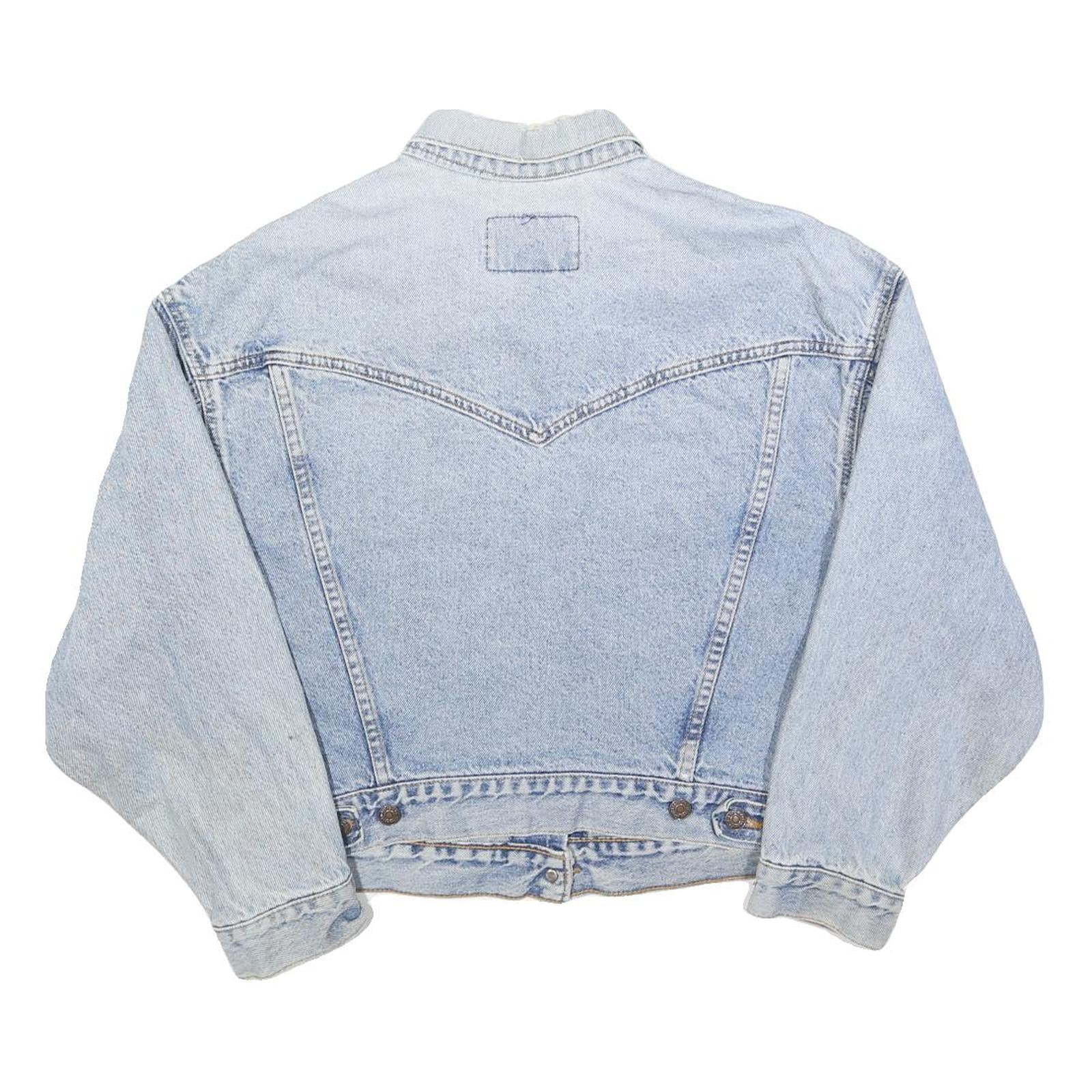 LEVI'S Womens Blue Denim Button Jacket M Cotton Classic Casual Light Wash
