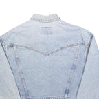 LEVI'S Womens Blue Denim Button Jacket M Cotton Classic Casual Light Wash