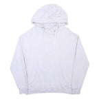 FAT FACE Womens White Hoodie M Cotton Blend Casual Pullover Sweatshirt