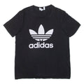 ADIDAS Womens T-Shirt Black UK 14