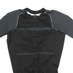 OAKLEY Mens Black Grey Athletic T-Shirt M Short Sleeve Zip Cycle Jersey