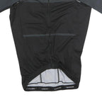 OAKLEY Mens Black Grey Athletic T-Shirt M Short Sleeve Zip Cycle Jersey