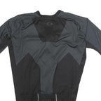 OAKLEY Mens Black Grey Athletic T-Shirt M Short Sleeve Zip Cycle Jersey