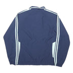 ADIDAS Womens Navy Blue Track Jacket UK 22 Polyester Blend Zip Athletic
