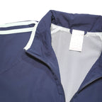 ADIDAS Womens Navy Blue Track Jacket UK 22 Polyester Blend Zip Athletic