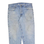 CARHARTT Mens Regular Fit Blue Denim Jeans W38 L32 Zip Closure Classic Style