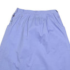 LL BEAN Womens Blue Casual Mini Cotton Blend Plain Skirt S Button Pocket Style