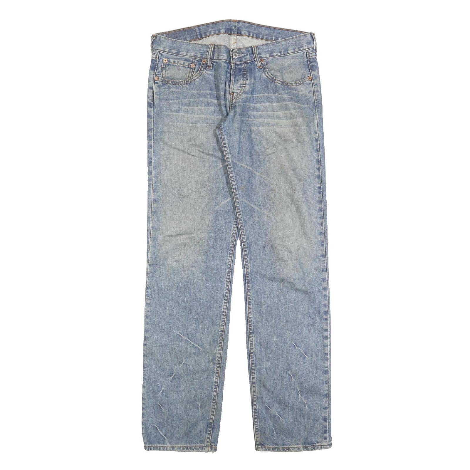 LEVI'S 599 Mens Jeans Blue Regular Straight Denim Light W31 L34 Vintage