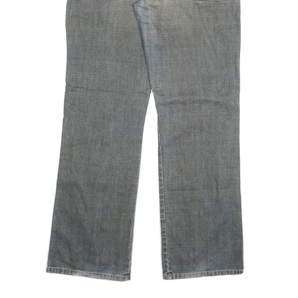 PARALLEL LEG Mens Jeans Blue Relaxed Straight Denim Medium W34 L33 Casual Zip